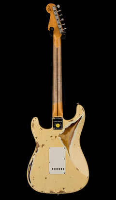 Used Fender Custom Shop LTD 1958 Stratocaster Heavy Relic (2018) - Aged Vintage White/2-Color Sunburst #35490 with Original Hard Case
