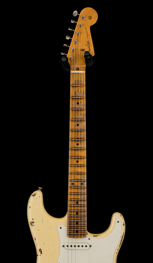Used Fender Custom Shop LTD 1958 Stratocaster Heavy Relic (2018) - Aged Vintage White/2-Color Sunburst #35490 with Original Hard Case