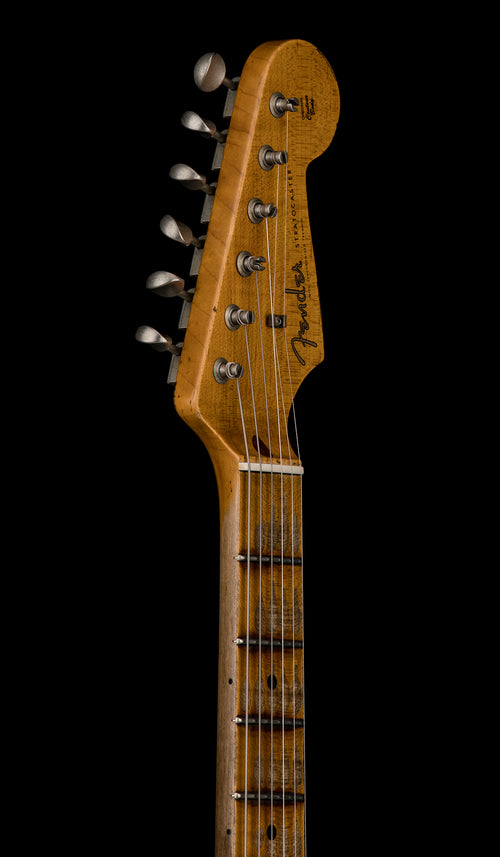 Used Fender Custom Shop LTD 1958 Stratocaster Heavy Relic (2018) - Aged Vintage White/2-Color Sunburst #35490 with Original Hard Case