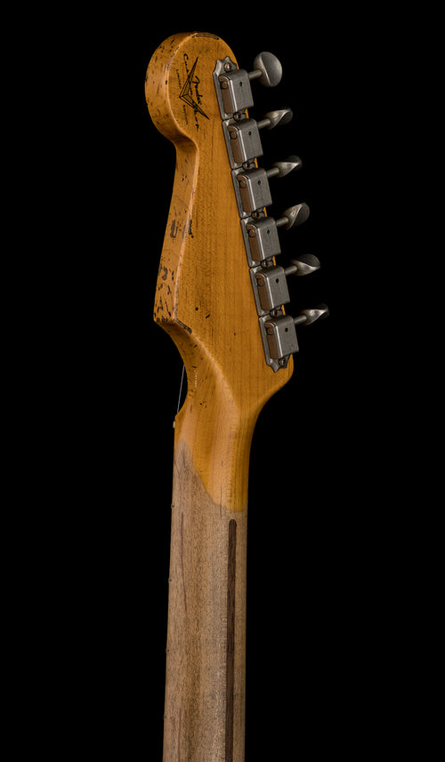 Used Fender Custom Shop LTD 1958 Stratocaster Heavy Relic (2018) - Aged Vintage White/2-Color Sunburst #35490 with Original Hard Case