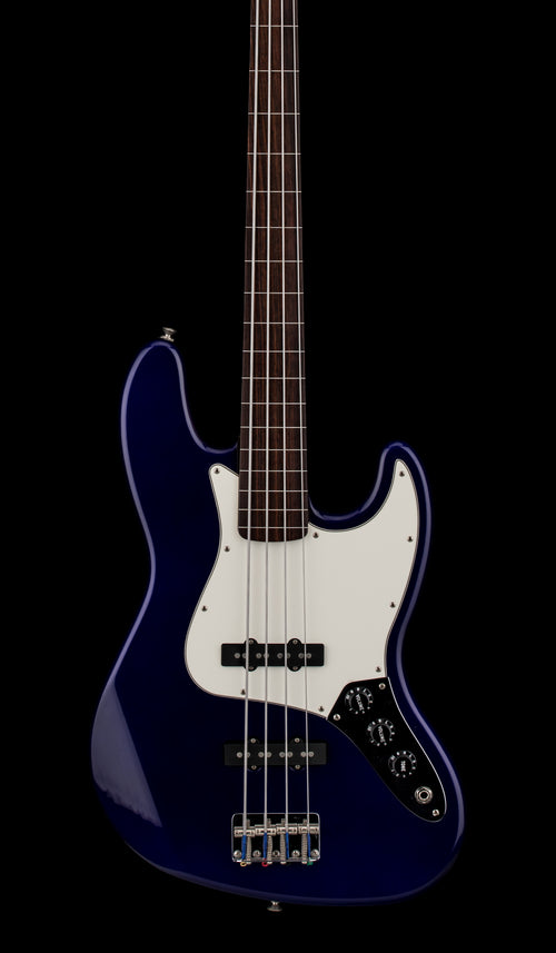 Used Fender Standard Jazz Bass Fretless (2001) - Midnight Blue #76419 with Hard Case