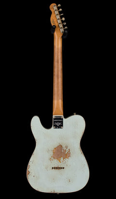 Fender Custom Shop Limited Edition Redhot Cunife Telecaster Heavy Relic - Aged Sonic Blue/Chocolate 3-Color Sunburst #80847