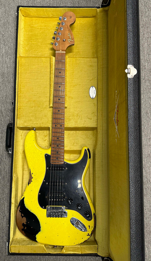 Used Fender Custom Shop Empire 67 Super Stratocaster HSS Heavy Relic (2023) - Graffiti Yellow/Black #15916 with Original Hard Case