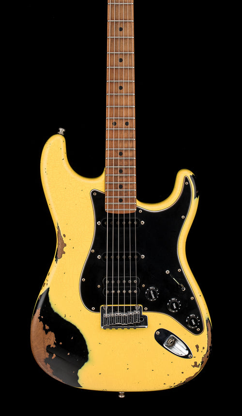 Used Fender Custom Shop Empire 67 Super Stratocaster HSS Heavy Relic (2023) - Graffiti Yellow/Black #15916 with Original Hard Case