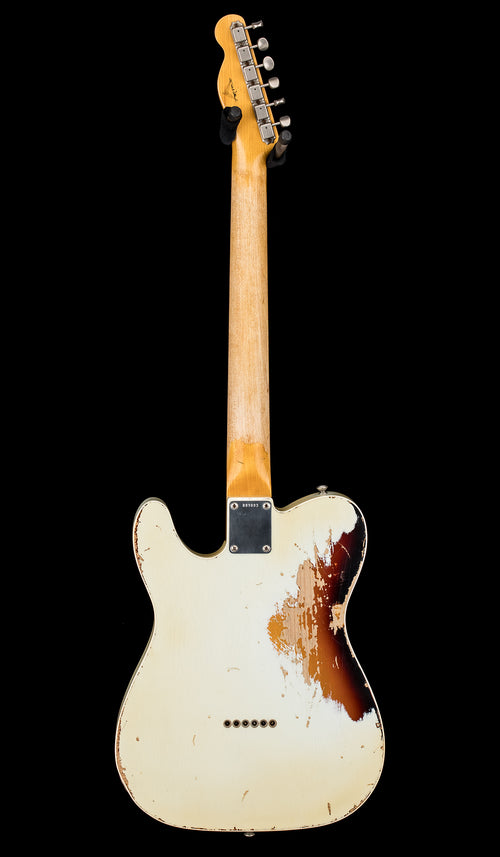 Used Fender Custom Shop Masterbuilt Paul Waller 1962 Telecaster Relic (2017) - Olympic White/3-Color Sunburst #89803 with Original Hard Case