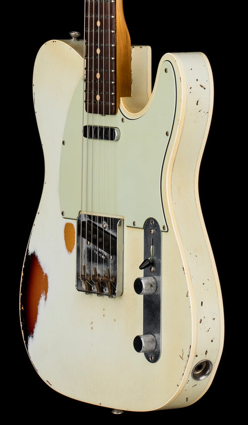 Used Fender Custom Shop Masterbuilt Paul Waller 1962 Telecaster Relic (2017) - Olympic White/3-Color Sunburst #89803 with Original Hard Case