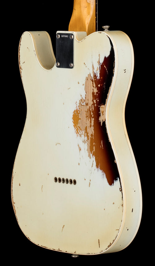 Used Fender Custom Shop Masterbuilt Paul Waller 1962 Telecaster Relic (2017) - Olympic White/3-Color Sunburst #89803 with Original Hard Case