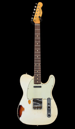 Used Fender Custom Shop Masterbuilt Paul Waller 1962 Telecaster Relic (2017) - Olympic White/3-Color Sunburst #89803 with Original Hard Case
