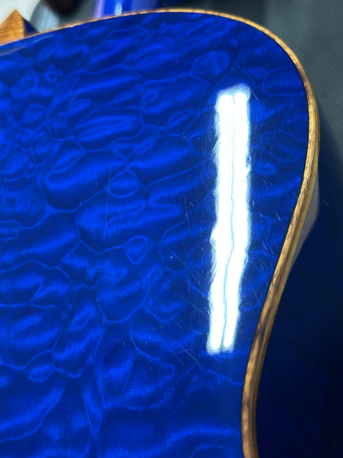 Used Taylor Custom Shop C18e B4003 Lutz Spruce/Quilted Maple (2024) - Royal Blue #54124 with Original Hard Case