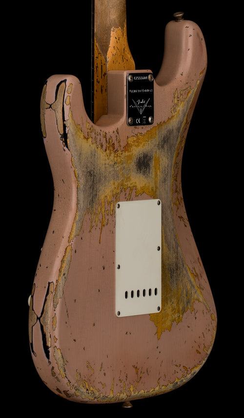 Used Fender Custom Shop LTD 1959 Stratocaster Super Heavy Relic (2021) - Aged Shell Pink/3-Color Sunburst #55604 with Original Hard Case