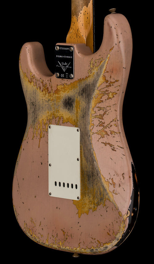 Used Fender Custom Shop LTD 1959 Stratocaster Super Heavy Relic (2021) - Aged Shell Pink/3-Color Sunburst #55604 with Original Hard Case