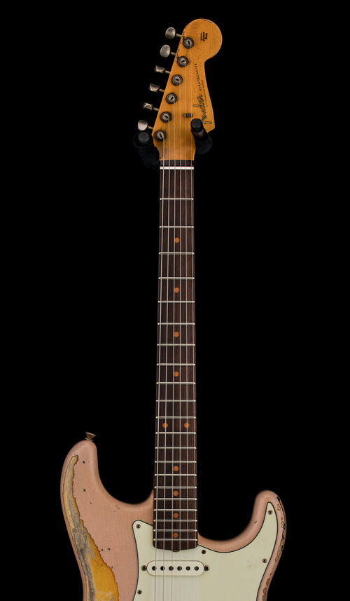 Used Fender Custom Shop LTD 1959 Stratocaster Super Heavy Relic (2021) - Aged Shell Pink/3-Color Sunburst #55604 with Original Hard Case