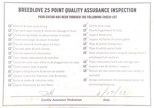 Used Breedlove Oregon Concert CE Myrtlewood (2022) - Natural #27697 with Original Hard Case