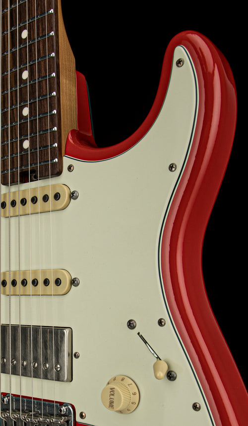 Used Schecter Custom Shop Traditional USA Wembley HSS - Fiesta Red Aged Nitro #03008 with Original Hard Case