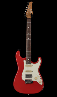 Used Schecter Custom Shop Traditional USA Wembley HSS - Fiesta Red Aged Nitro #03008 with Original Hard Case