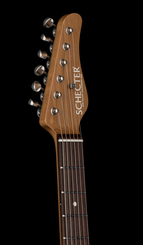 Used Schecter Custom Shop Traditional USA Wembley HSS - Fiesta Red Aged Nitro #03008 with Original Hard Case