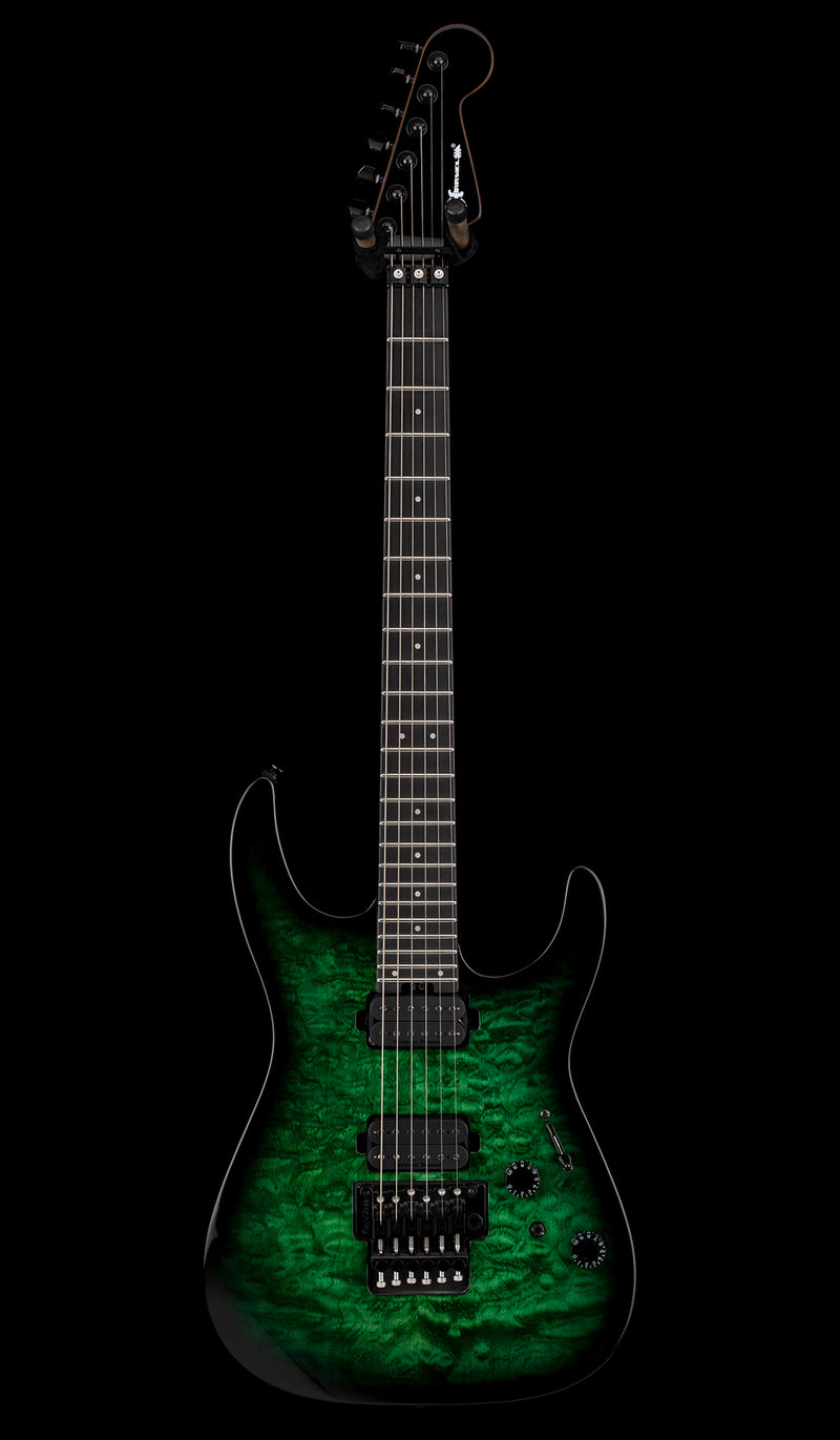Charvel Pro-Mod Plus Dinky DK24 HH FR QM EB - Cloaked Emerald Green #00560
