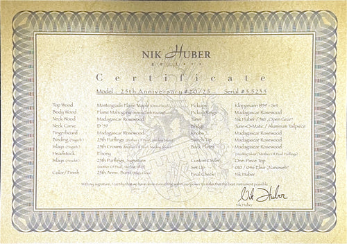 Nik Huber Guitars 25th Anniversary Dolphin '59 #55235