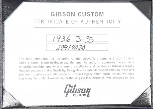 Gibson Custom Shop 1936 J-35 - Vintage Sunburst #14020