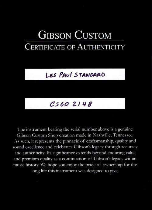 Gibson Custom Shop Les Paul Standard - Translucent Amber #02148