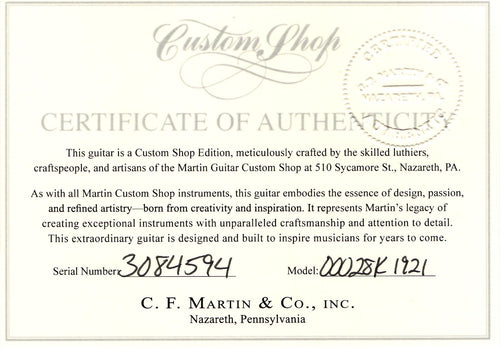Martin Custom Shop 000-28K 1921 #84594