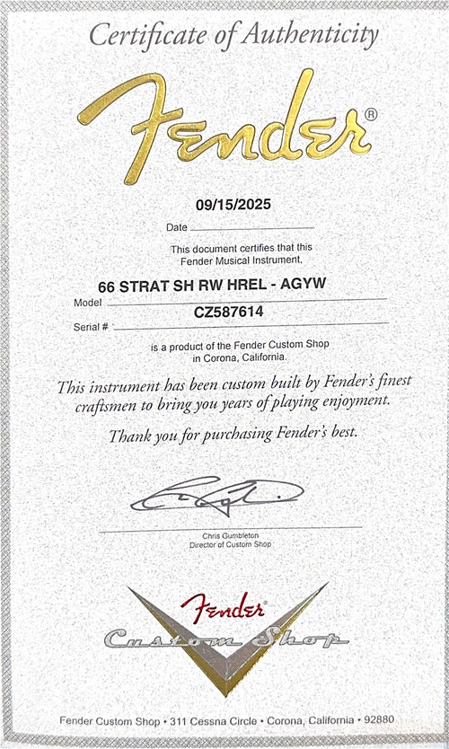 Fender Custom Shop 1966 Stratocaster SH Heavy Relic - Aged Graffiti Yellow #87614