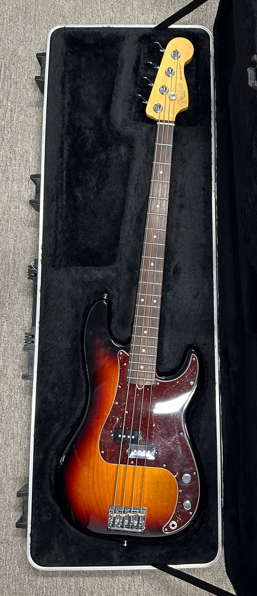 Used Fender American Standard Precision Bass (2016) - 3-Color Sunburst #44156 with Hard Case