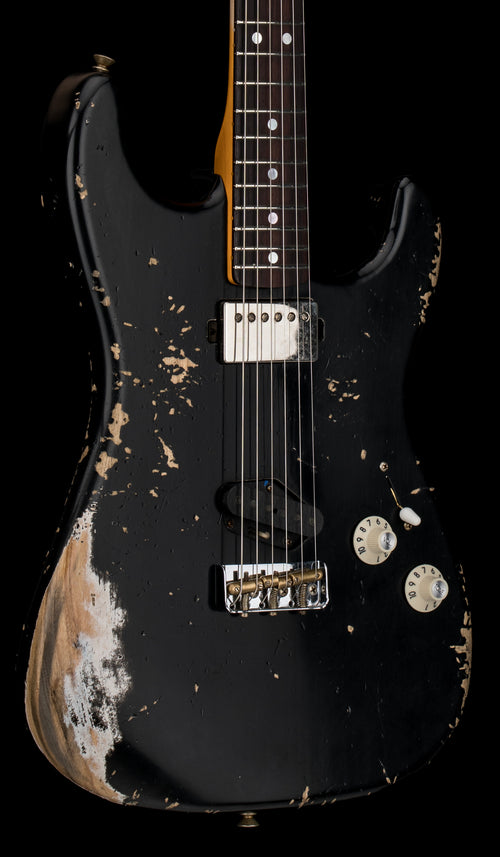 Fender Custom Shop 1966 Stratocaster SH Heavy Relic - Aged Black #87617