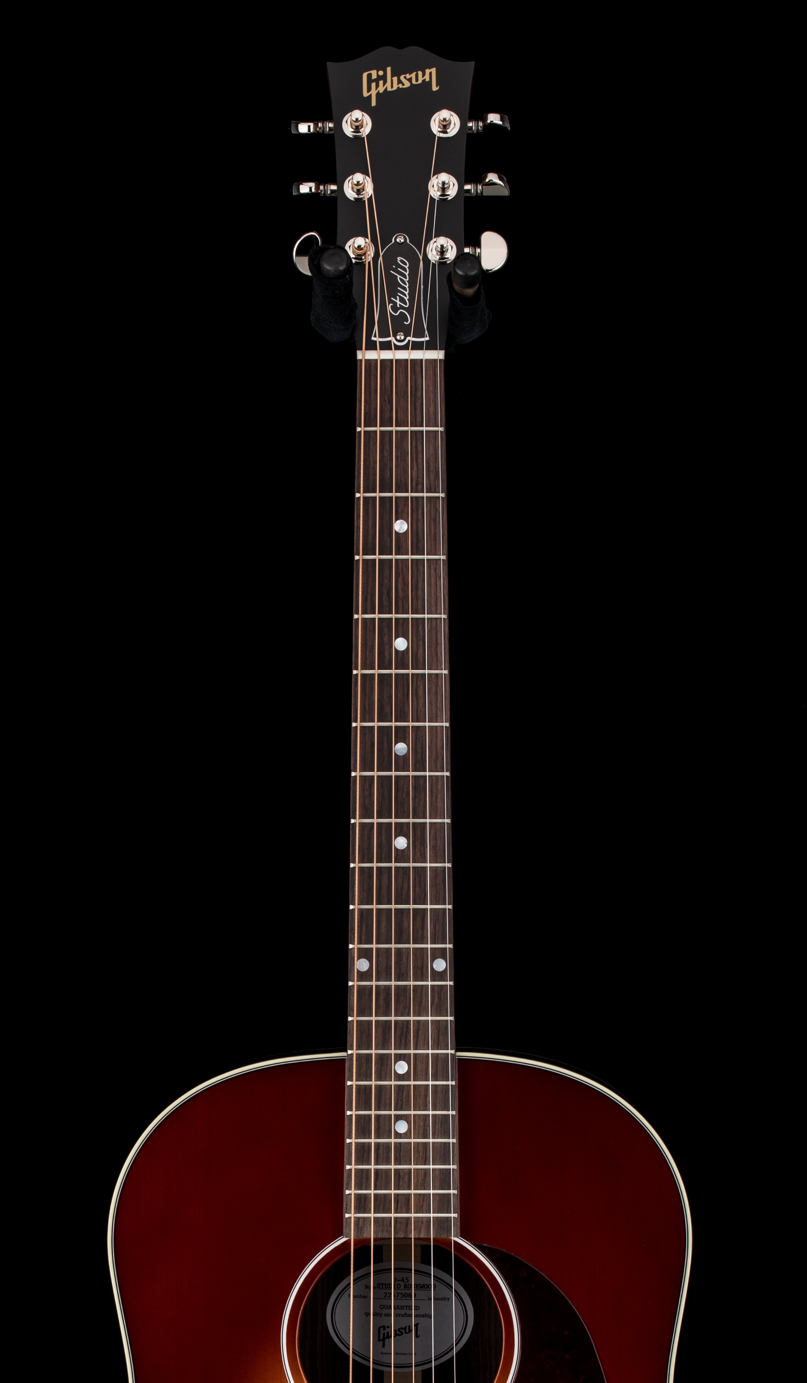 ギター Gibson J-45 Custom Special Rose Anthem Gibson J-45 Studio Rosewood - Satin Rosewood Burst – Empire Music