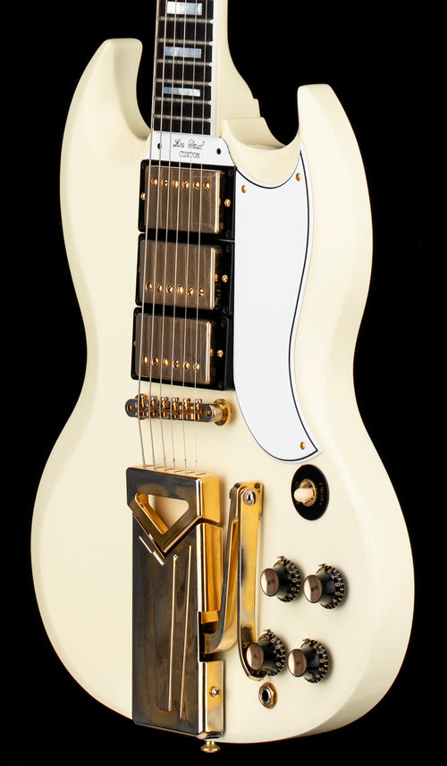 Gibson Custom Shop 60th Anniversary 1961 Les Paul SG Custom With Sideways Vibrola - Polaris White #08531 (Open Box)