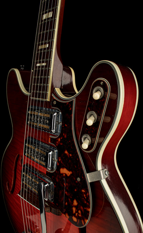 Vintage Harmony 1966 H-78 - Warm Cherry Red Tone Shaded #4522 with Hard Case