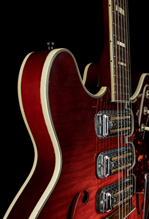 Vintage Harmony 1966 H-78 - Warm Cherry Red Tone Shaded #4522 with Hard Case