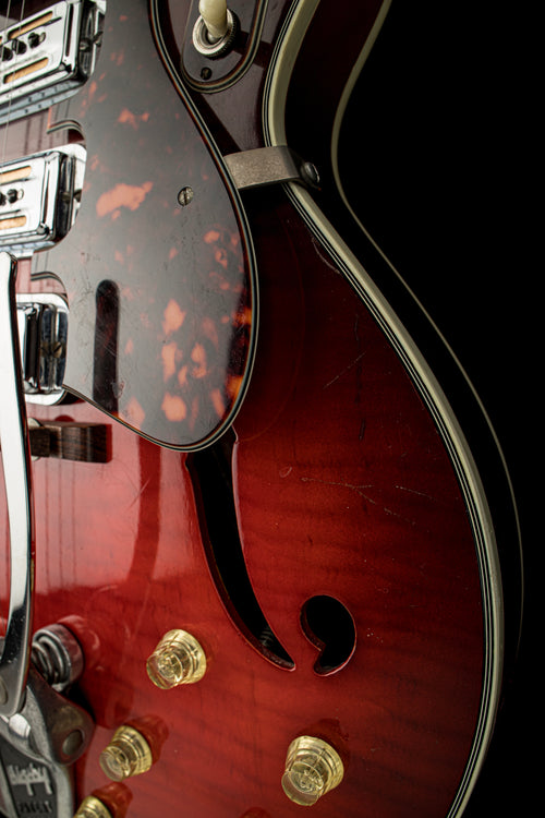 Vintage Harmony 1966 H-78 - Warm Cherry Red Tone Shaded #4522 with Hard Case