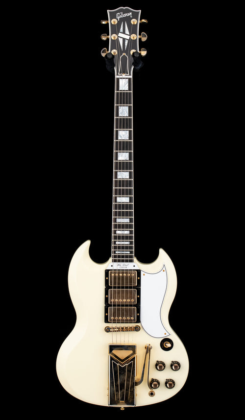 Gibson Custom Shop 60th Anniversary 1961 Les Paul SG Custom With Sideways Vibrola - Polaris White #08531 (Open Box)