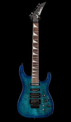 Used Jackson MIJ DK2S Dinky with Sustainiac - Transparent Blue #24120 with Gig Bag
