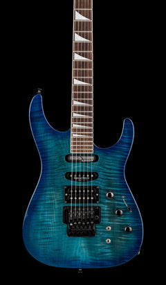 Used Jackson MIJ DK2S Dinky with Sustainiac - Transparent Blue #24120 with Gig Bag