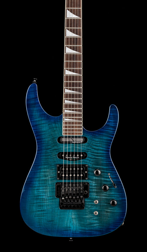 Used Jackson MIJ DK2S Dinky with Sustainiac - Transparent Blue #24120 with Gig Bag