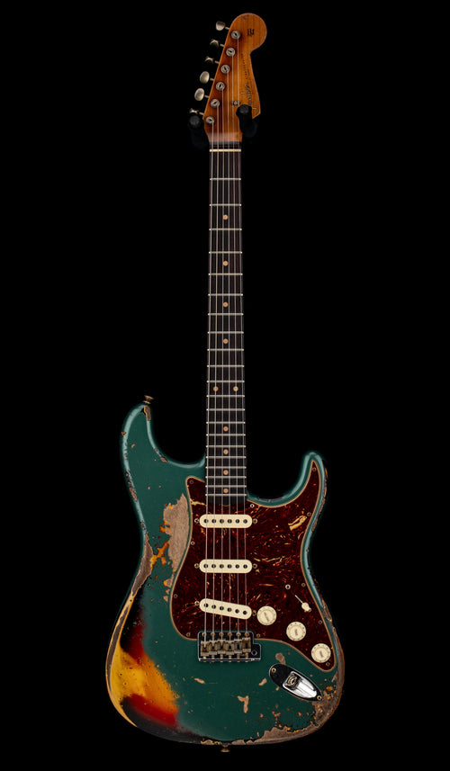 Fender Custom Shop Limited Edition Roasted '61 Strat Heavy Relic - Sherwood Metallic over 3-Color Sunburst #81527