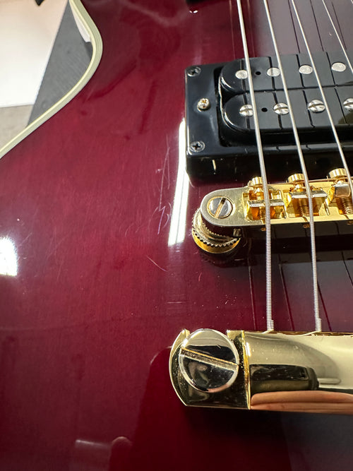 Used Epiphone Jerry Cantrell "Wino" Les Paul Custom (2023) - Dark Wine Red #29288 with Original Hard Case
