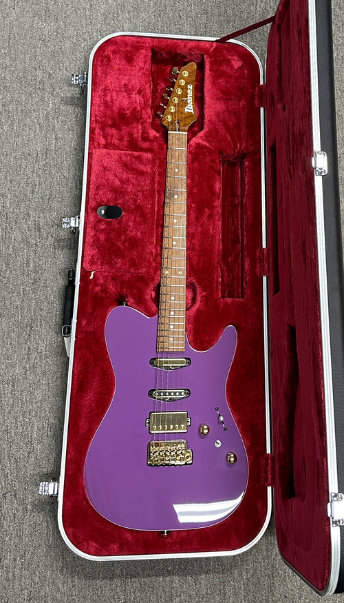 Used Ibanez Prestige Lari Basilio LB1 (2021) - Violet #30894 with Hard Case