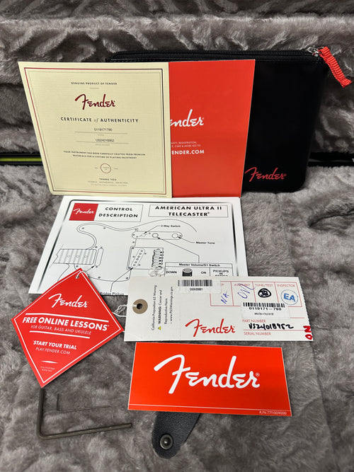 Used Fender American Ultra II Telecaster - Texas Tea #18952 with Original Hard Case