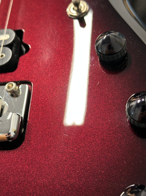 Used Ernie Ball Music Man John Petrucci 6 Piezo (2014) - Pearl Redburst #69739 with Original Hard Case