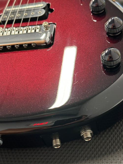 Used Ernie Ball Music Man John Petrucci 6 Piezo (2014) - Pearl Redburst #69739 with Original Hard Case
