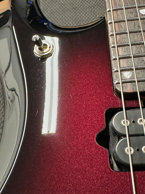 Used Ernie Ball Music Man John Petrucci 6 Piezo (2014) - Pearl Redburst #69739 with Original Hard Case