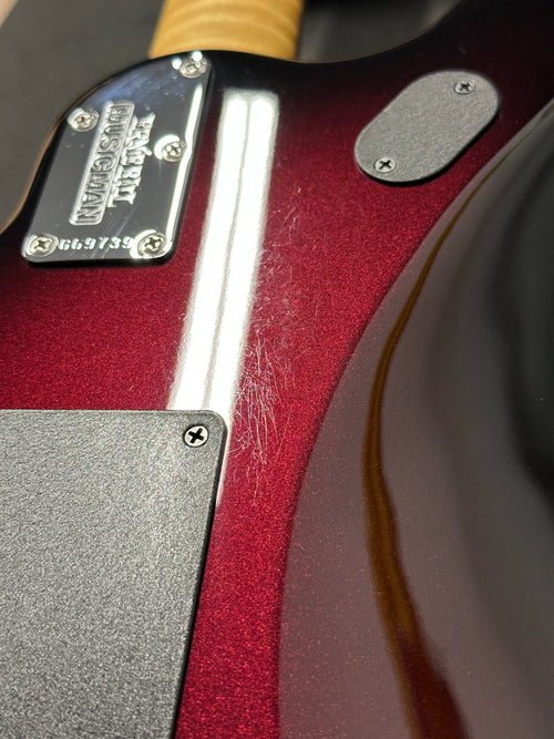 Used Ernie Ball Music Man John Petrucci 6 Piezo (2014) - Pearl Redburst #69739 with Original Hard Case