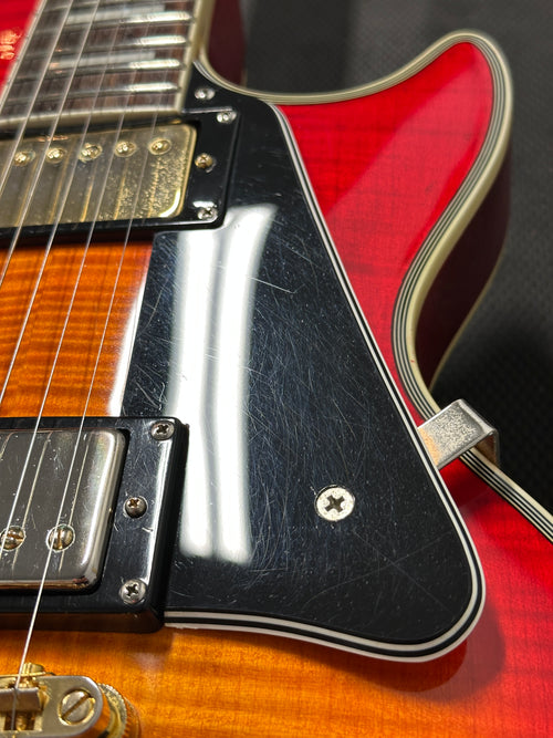 Used Epiphone Les Paul Custom Flame Top (2000) - Heritage Cherry Sunburst #62295 with Hard Case