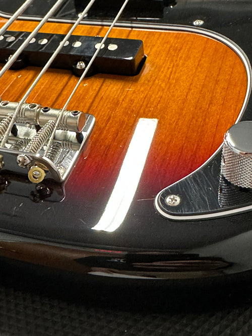 Used Fender American Performer Precision Bass - 3-Tone Sunburst #19941 with Original Gig Bag