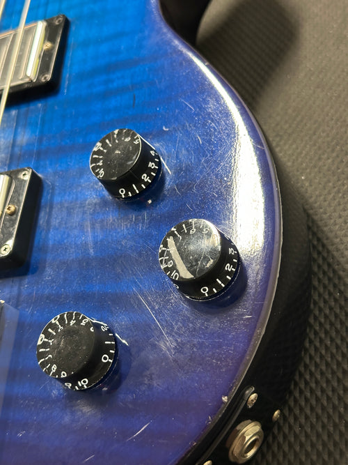 Used Gibson Guitar Of The Week #7 Les Paul Money Bass (2007) - Midnight Manhattan Blue #71343 with Original Hard Case