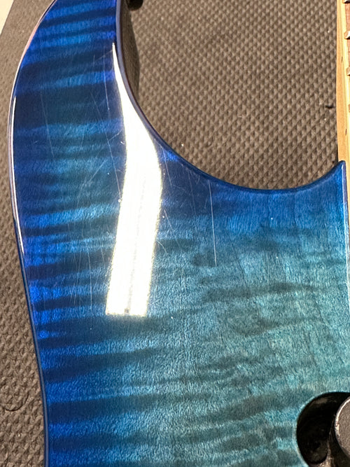 Used Jackson MIJ DK2S Dinky with Sustainiac - Transparent Blue #24120 with Gig Bag