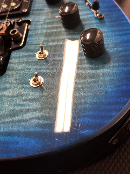 Used Jackson MIJ DK2S Dinky with Sustainiac - Transparent Blue #24120 with Gig Bag